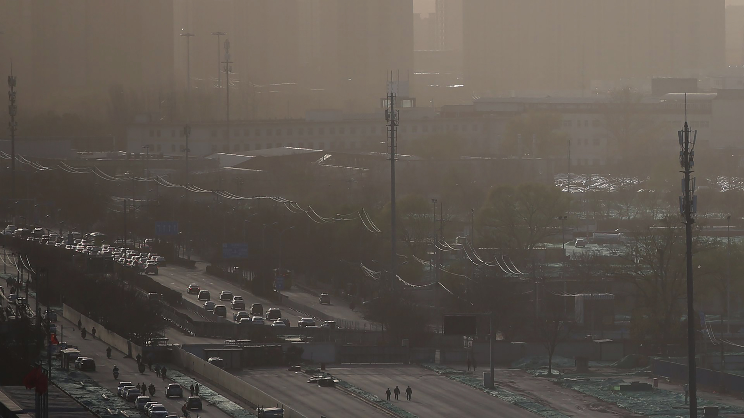 Air pollution in Beijing.